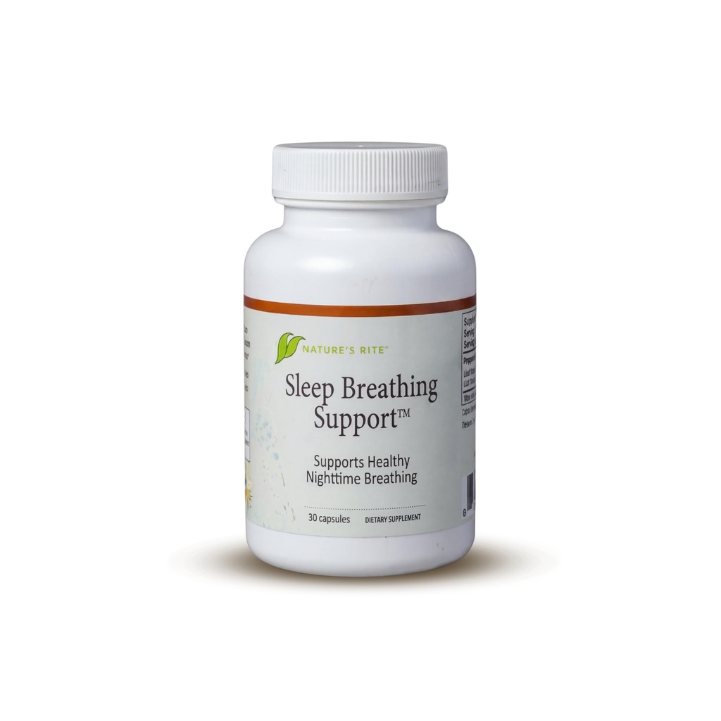 Nature's Rite Sleep Breathing Support - Natürliche Hilfe für besseren Schlaf, Verbesserung Atmungsmuster, 30 Kapseln, All-Natural Kräuter Zutaten, Made in USA