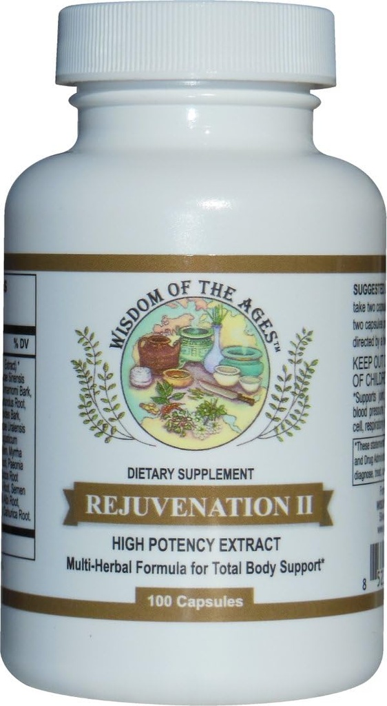 REJUVENATION II Multi-Herbal Ergänzung für Gesamtkörperunterstützung! 100 Kapseln