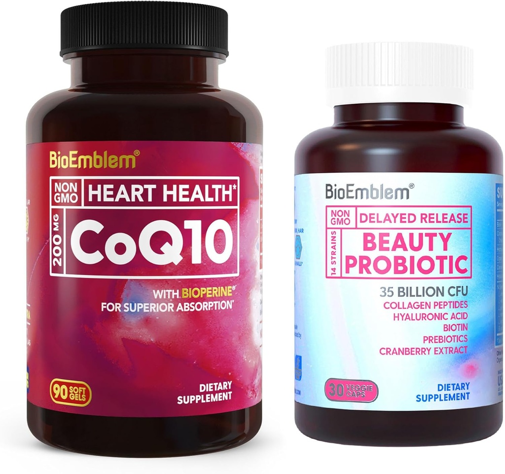 BioEmblem Beauty Probiotika für Frauen und CoQ10 mit BioPerine 90 Count