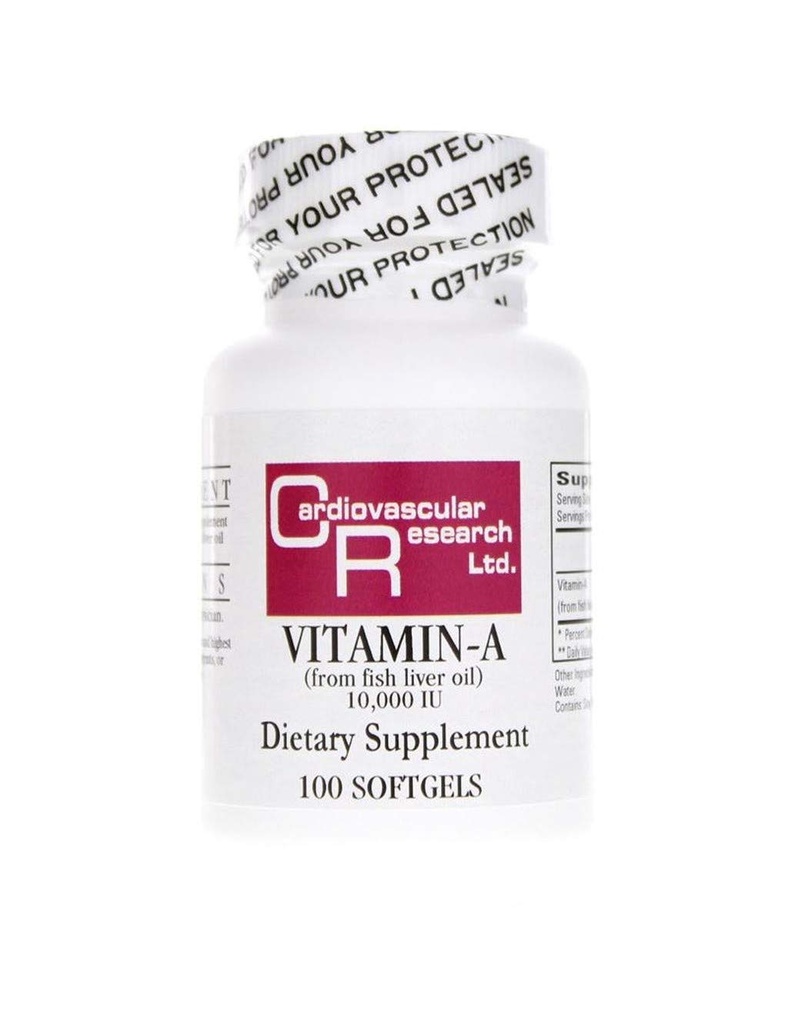 Recherche cardiovasculaire Vitamine-a 10000 Iu, Blanc, 100 Nombre