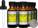 L'iode de Lugol / Solution de 2% / 8 Oz dans huit bouteilles en verre ambre / gouttes libres