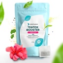 VoomVaya TeaTox Booster Senna Tea - Thé de désintoxication de 14 jours pour le soulagement de ballonnement, nettoyage de détox, amélioration de l'humeur - Hibiscus Flavor