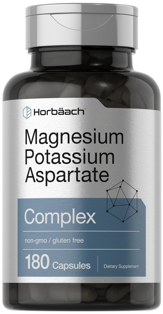 Complexe d'aspartate de magnésium Horbäach 180 capsules non OGM et sans gluten