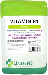 Lindens Vitamin B1 Thiamin 2-Pack 200 Tabletten B 1 B-1 Thiamin Natürliche Qualität