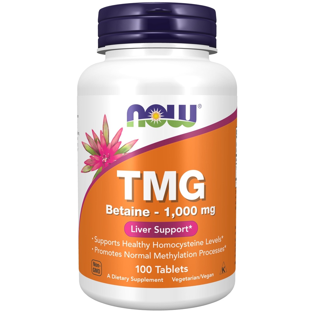 JETZT Nahrungsergänzungsmittel, TMG Betaine (Trimethylglycin) 1.000 mg, Liver Support*, 100 Tabletten