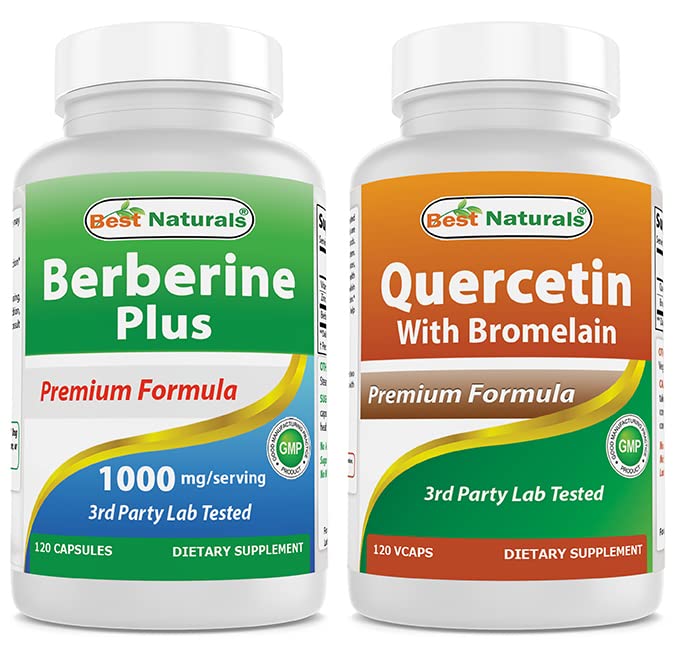 Best Naturals Berberine Plus 1000mg & Quercetin mit Bromelain
