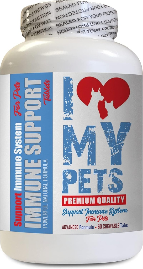I LOVE MY PETS LLC Immune Dog Treats - PET Immune Support - Dogs and Cats - Booster - Healthy - Milk Thistle for Dogs - 60 Treats (1 Bottle)