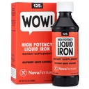 NovaFerrum Wow, 125 High Potency Liquid Iron Supplement für Erwachsene, Eisenmangel, 125mg Eisen Per 5mL Dose, Vegan Verifiziert, Glutenfrei zertifiziert, Zuckerfrei