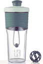 Bouteille Shaker 2ème génération pour protéines avec boule de mélange - Parfait pour les entraînements et l'utilisation en plein air, 24-Ounces Whey Protein Shaker avec mesure claire (vert noir)