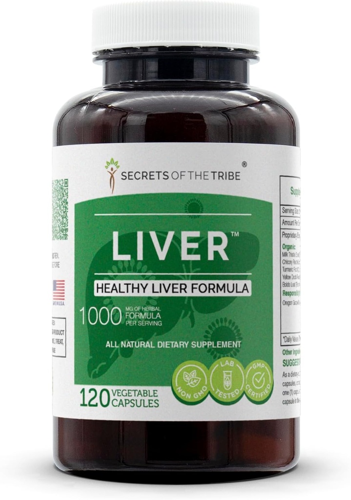 Secrets of the Tribe - Liver, Healthy Liver Formula, Herbal Supplement Blend (120 capsule)