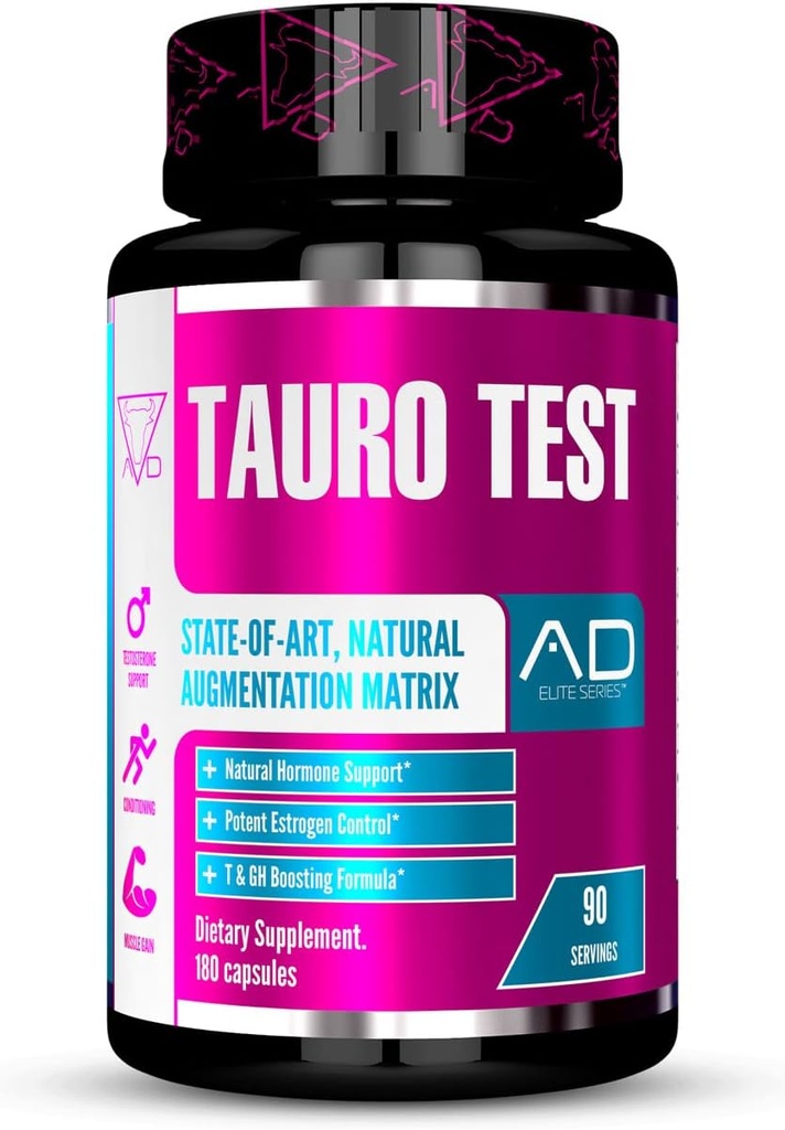Test del progetto AD Tauro, supporto del testosterone, condizionamento, crescita del muscolo aumentata e conservazione delle proteine, Powerhouse dell'ormone (90 Serve)