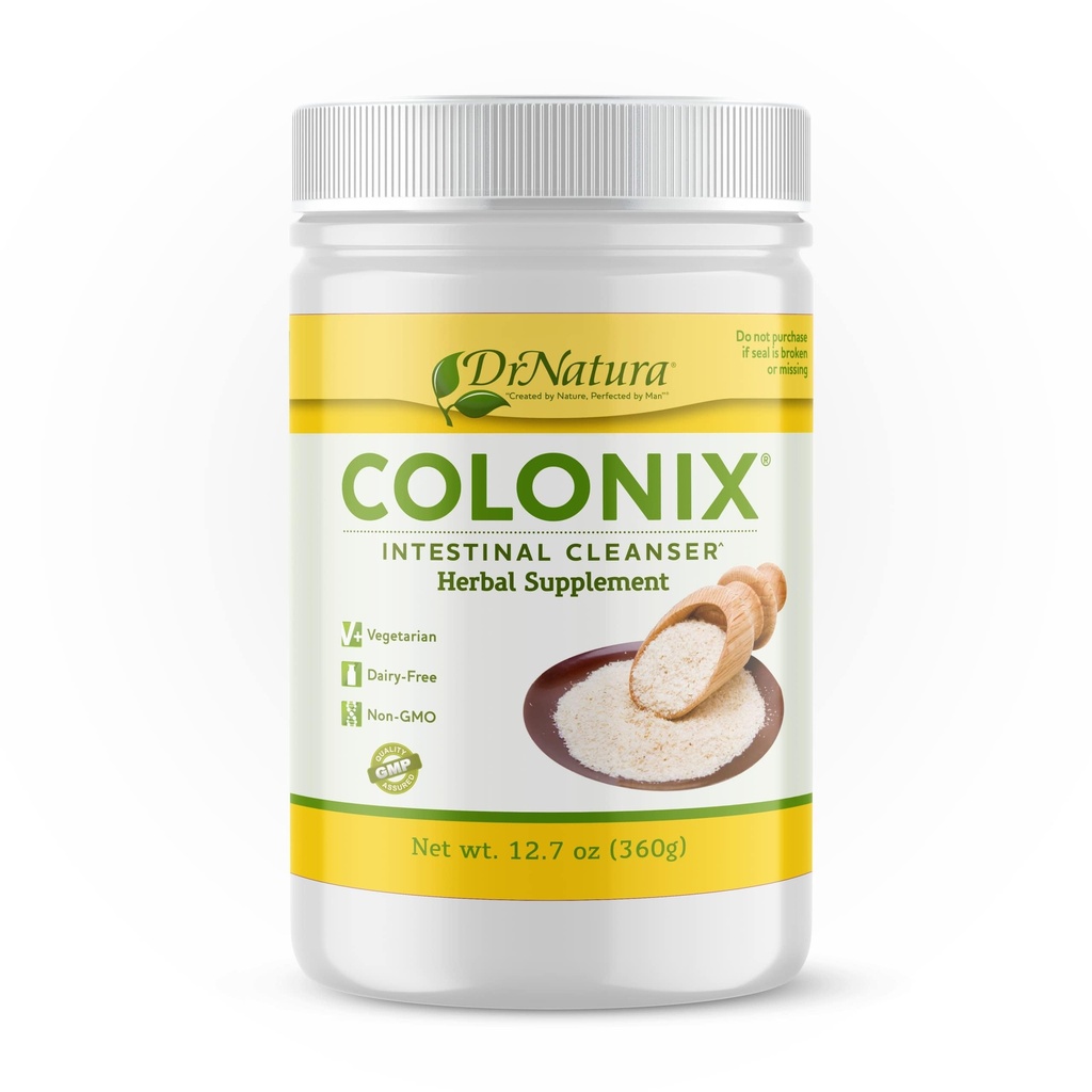 DrNatura Colonix Intestinal Cleanser, All-Natural Daily Fiber, Colon Detox und Cleanse, unterstützt gesunde Colon, Darm, Gut, 30 Tage Servieren, 12.7 Oz.