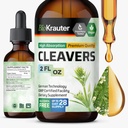 BIO KRAUTER Cleavers Tincture - Cleavers Herb Liquid Extract - Natural Detox - Alkohol und Zuckerfrei - Vegan Extract 2 Fl.Oz.