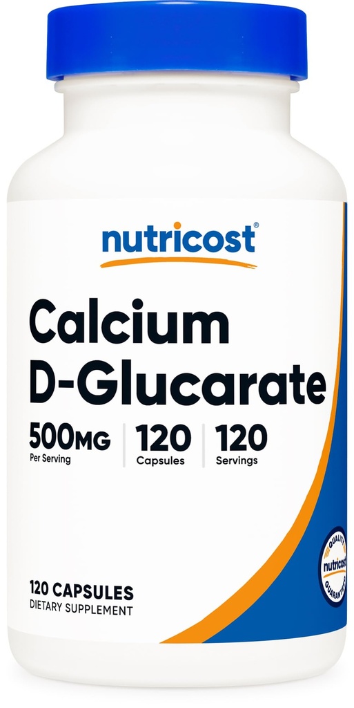 Nutricost Calcium D-Glucarate 500mg, 120 Capsules - Gluten Free, Non-GMO, Vegetarian Friendly