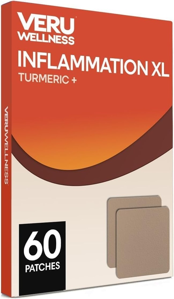 Veru Wellness Entzündung XL Turmeric Patches - Nicht-Ingestible Daily Complete Formula Waterproof, Daily Complete Formula (60 Day Count)