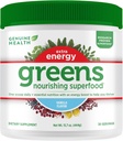 Genuine Health Greens + Extra Energy Superfood Powder, Bietet eine sofortige Energie Boost & unterstützt Gut Health, Vanille aromatisiert, 30 Servierungen