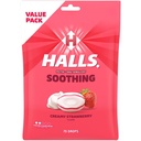 HALLS Throat Beruhigung (vorher HALLS Breezers) Creamy Strawberry Throat Drops, Economy Pack, 70 Tropfen