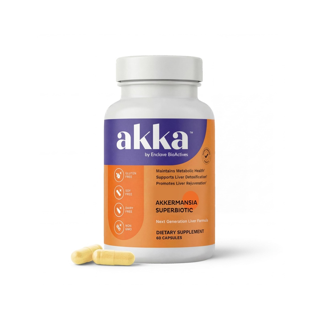 AKKA Premium Liver Cleanse Detox & Repair Superbiotic: Liver Detox, Régénération, & Restauration Supplément de soutien du foie avec Biodisponible Pasteurized Akkermansia