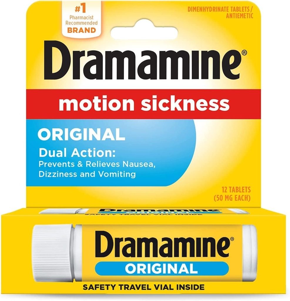 Dramamine Original Formel - 12 ct, Pack von 4