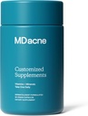 MDacne Vitamins and Minerals Skin Clearing Supplements - 30 Vegan Capsules - Supporta Topical Acne Treatment & Promuove la pelle chiara, calma, Redness & Pore-Clogging 30 Count (Pack of 1)