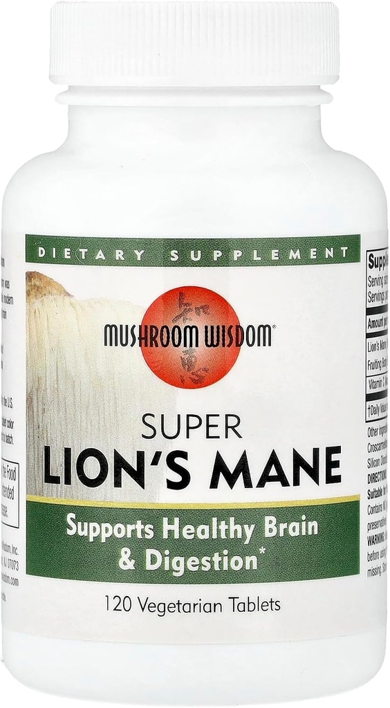 Pilz Weisheit Super Lion's Mane - 120 Gemüse Tablets