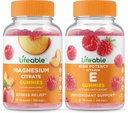 Lebensfähiges Magnesium 85mg + Vitamin E, Gummis Bundle - Große Verkostung, Vitamin-Ergänzung, Glutenfrei, GVOfrei, Kaugummi