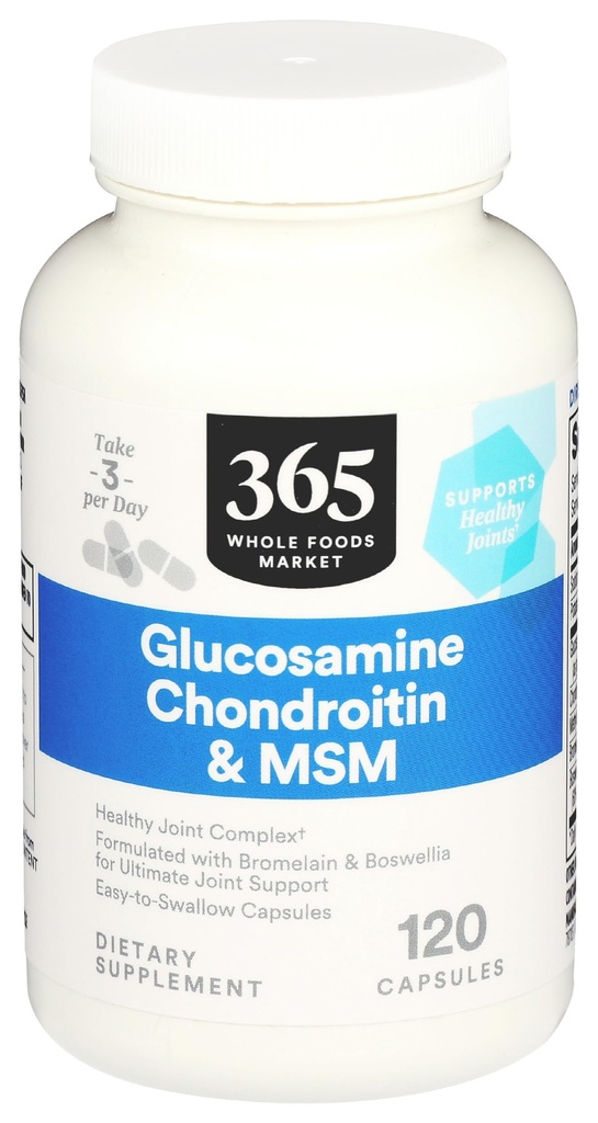 365 von Whole Foods Market, Glucosamine Chondroitin und MMS, 120 Kapseln