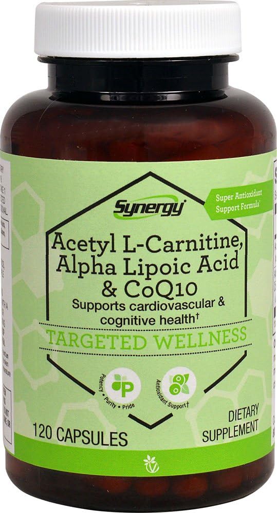 Vitacost Synergy Acetyl L-Carnitin, Alpha Lipoic Acid & CoQ10 -- 120 Kapseln