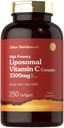 Tahoe Nutritionals Liposomal Vitamin C Complex | 3300mg | 250 Softgels | Hohe Potenz | Nicht-GVO, Glutenfreie Ergänzung