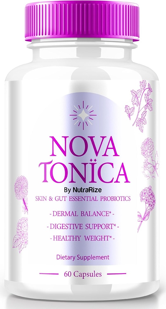 Capsule NovaTonica, Nova Tonica per sostenere la pelle naturalmente sana e luminosa, supplemento extra forte per sostenere l'idratazione, Skin-Enhancing Vitamin Pills, Nova Tonic Recensioni (60 capsule)