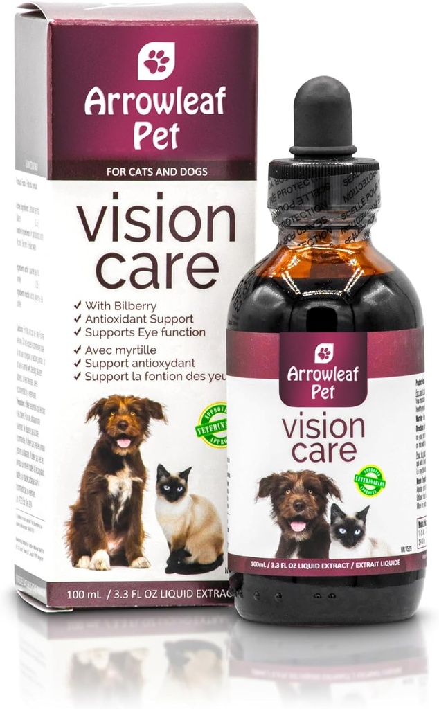 Soins de la vue par NaturPet Inc pour les chats et les chiens avec le soutien oculaire de Bilberry