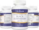 Liposomale Immune Boost Black Elderberry - Vitamin C - Zink Gluten Kostenlose vegetarische sichere Nahrungsergänzung 60 Veggie Kapseln
