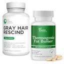 DR VITAMIN SOLUTIONS Respiration de cheveux gris et brûleur de graisse thermogénique - 60 capsules chacune
