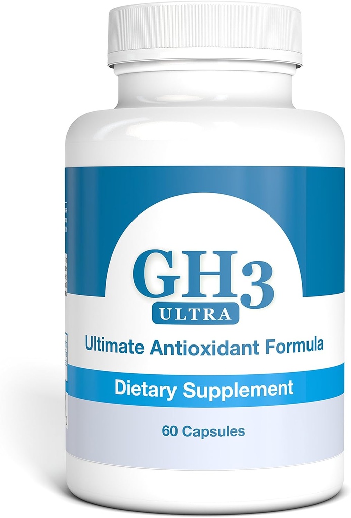 Nattura G-H3 Ultra, Ultimative Antioxidante Formel - Neuer, Verbesserter Anti-Aging-Komplex (Ginkgo Biloba, R-Alpha Lipoic Acid, Coenzym Q10, Acetyl L-Carnitin, Vitamin B6) - 60 Caps