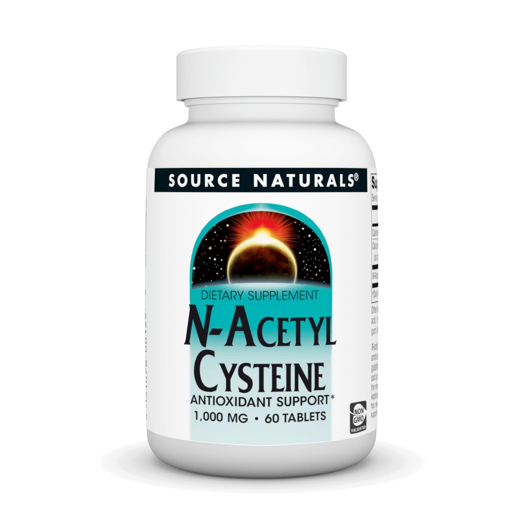 Quelle Naturals N-Acetyl Cystein Antioxidans Unterstützung 1000 mg Nahrungsergänzungsmittel, die Atmungsgesundheit unterstützt* - 60 Tabletten