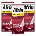 AFRIN No Drip Original Nasal Mist Triple Pack, Non-Drowsy, Decongestionante ad azione rapida per la congestione nasale e il sollievo dalla pressione del seno, adulti e bambini 6 e più vecchi, .5 fl oz (Pack of 3)