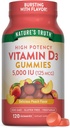 Nature's Truth Vitamin D3 Gummies | 5000 IU | 120 Count | Vegetarisch, Non-GMO & Gluten Kostenlose Ergänzung | Natürliche Peach Flavor, Packung von 1