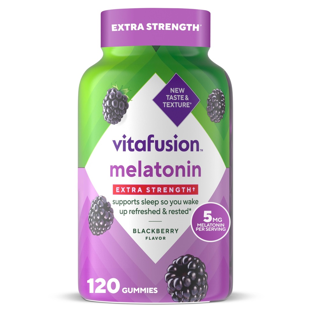 Vitafusione Extra Forza Melatonina Prosciutto Vitamine, 5mg, 120 ct Gummies