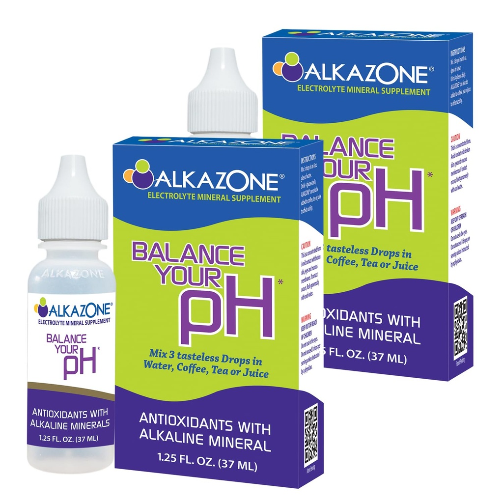 ALKAZONE équilibrez votre pH Antioxydants Booster minéral alcalin et suppléments (2 paquets)