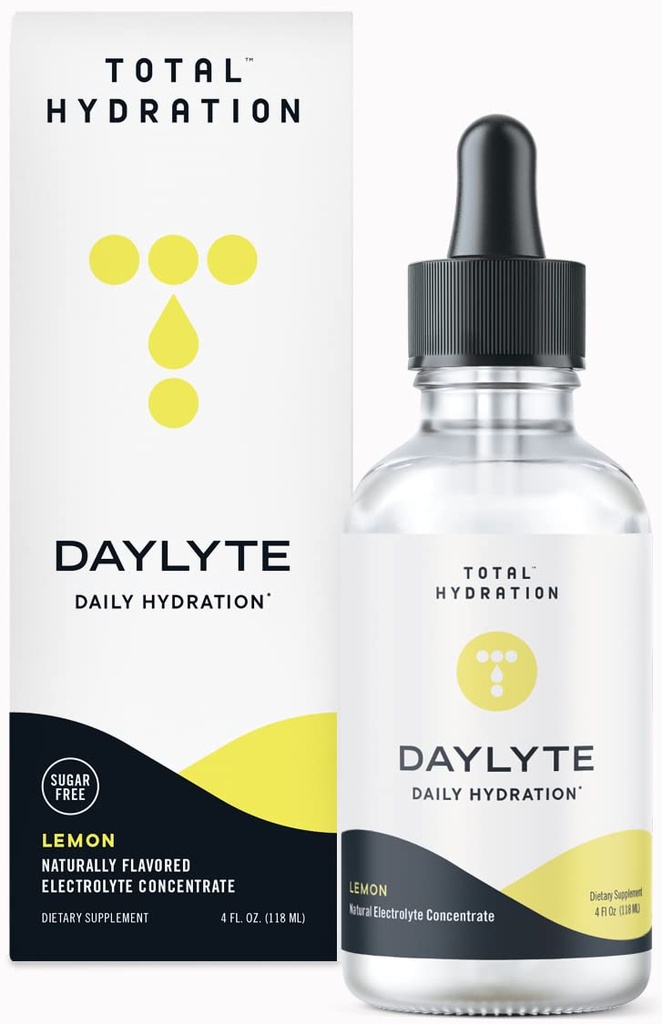 Tägliche Elektrolyttropfen, Zitronen, Zuckerfreie tägliche Hydratationsergänzung mit Magnesium, Calcium, & Zink (29 Portionen)