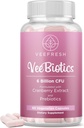 VeeFresh VeeBiotics Cranberry Probiotics für Damen - 60 Kapseln Frauen Probiotics mit Prebiotics & Cranberry Extract für pH Balance & Odor Control, fördert gesunde Vaginal Flora & Overall Wellness