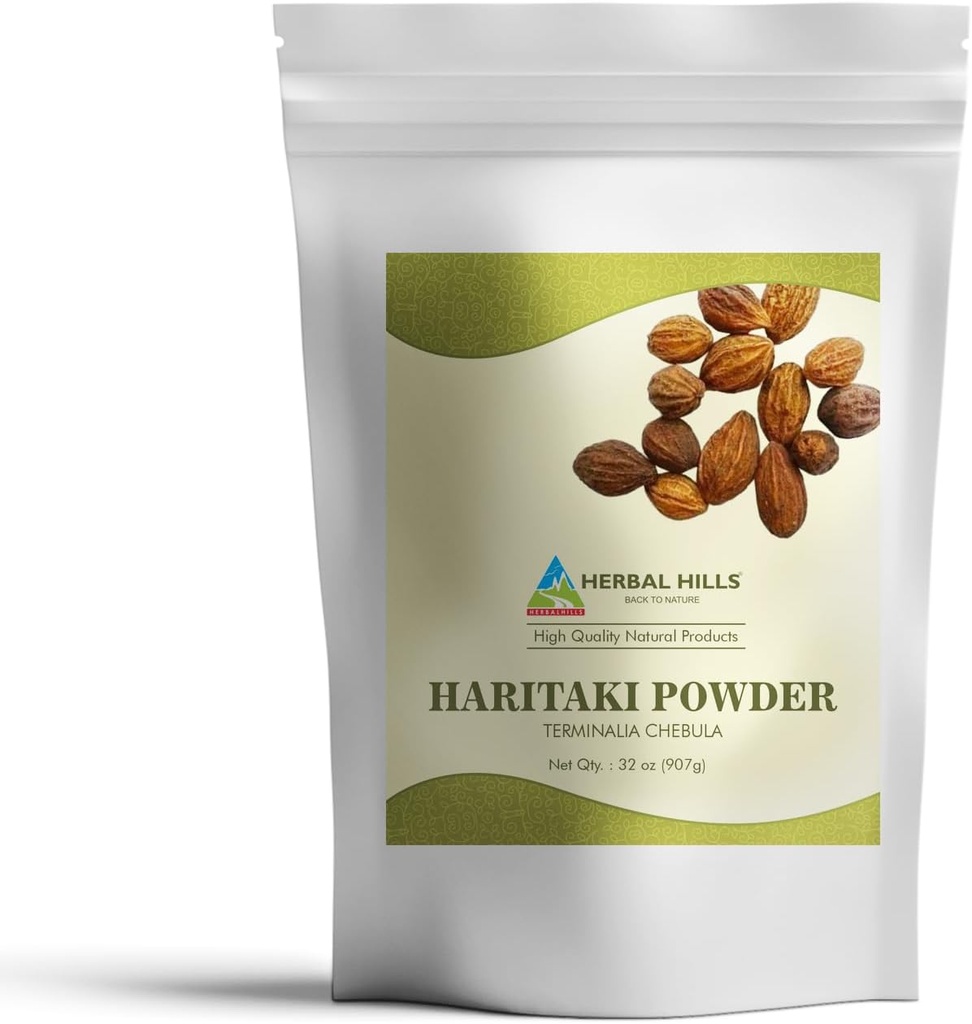 HERBAL HILLS Haritaki Pulver Terminalia Chebula Inknut | 2 Pfund / 32 Oz | Packung von 1