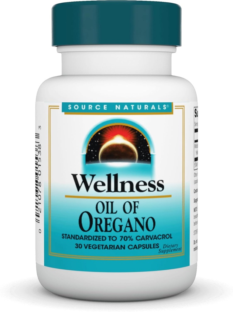 Quelle Naturals Wellness Öl von Oregano - Standardisiert auf 70% Carvacrol - 30 vegetarische Kapseln