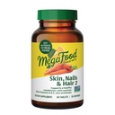MegaFood Skin, Unghie e Capelli 2 - Vitamine per Donne & Uomini - Biotina, Vitamina A, C, Zinco, B6, E, Acido Pantotenico - Vegan - Fatto Senza 9 Allergeni Alimentari - 60 Tab (30 Serve)
