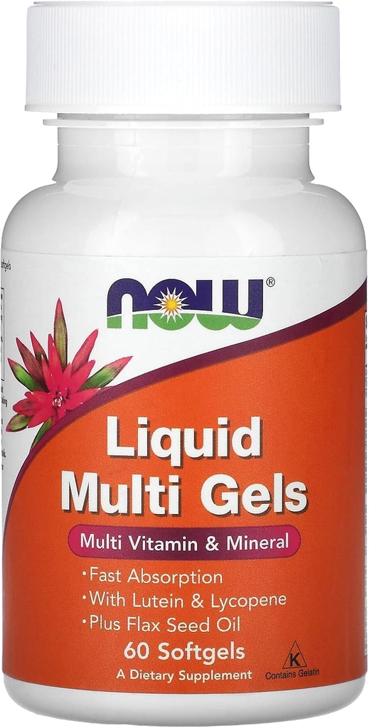 Maintenant, les aliments liquides Multi Softgels 60 gels