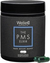 WelleCo Die PMS Elixir Premenstrual Support Supplement für Damen, Magnesium und Ashwagandha Kapseln mit Eisen, Iodin, Broccoli Sprouts, Vitex, Chrom & B Vitamine, Vegan & Gluten kostenlos, 60 Kapseln