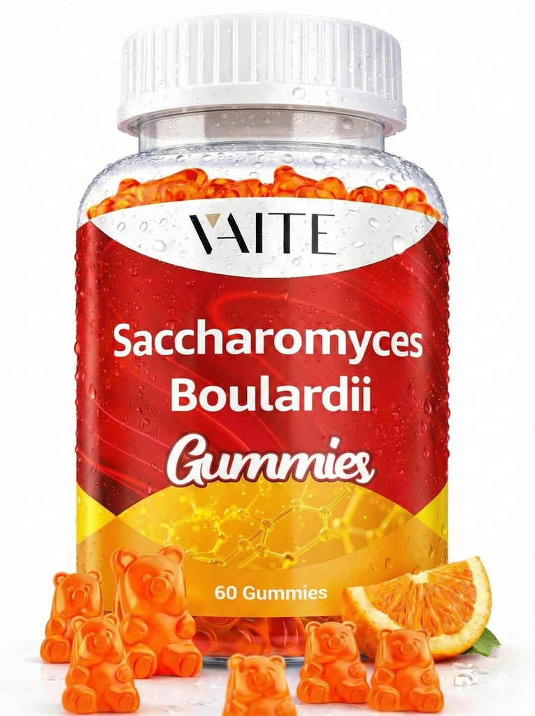 Saccharomyces Boulardii Probiotics 500mg - Gut Health Supplements & Candida Support, Probiotic for Women & Men, Digestive & Immune Supports, Supplement, Non-GMO, Gluten Free, 60 Vegan Gummies