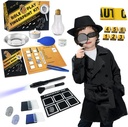 Spy Kit for Kids Detective Outfit Fingerprint Jouets Cadeaux pour 5 6 7 8 9 10 11 ans Garçons Filles Enquête Rôle Jouer Déguisement Educational Science Secret Agent Finger Print Identification
