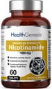 B-3 Nicotinamid 1000 mg 60 Tabs Extra Strength Slow Release - Natürliche fliessfreie Vitamin Formel | Glutenfrei Nikotinic Amide Niacin | Unterstützt Hautgesundheit | Cell Repair Support