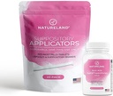 Natureland [40 Conteggio di depositi di acido borico 600mg w/ [20 Pack] Applicatore vaginale - Cura femminile